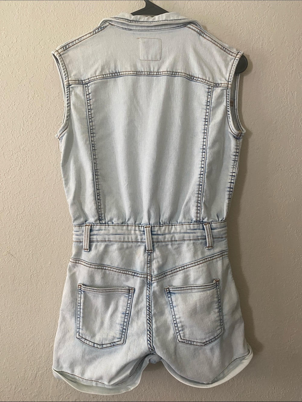 Light Wash Denim Sleeveless Romper by Love Trends - Picture 8 of 11
